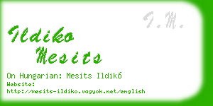 ildiko mesits business card
