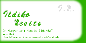 ildiko mesits business card